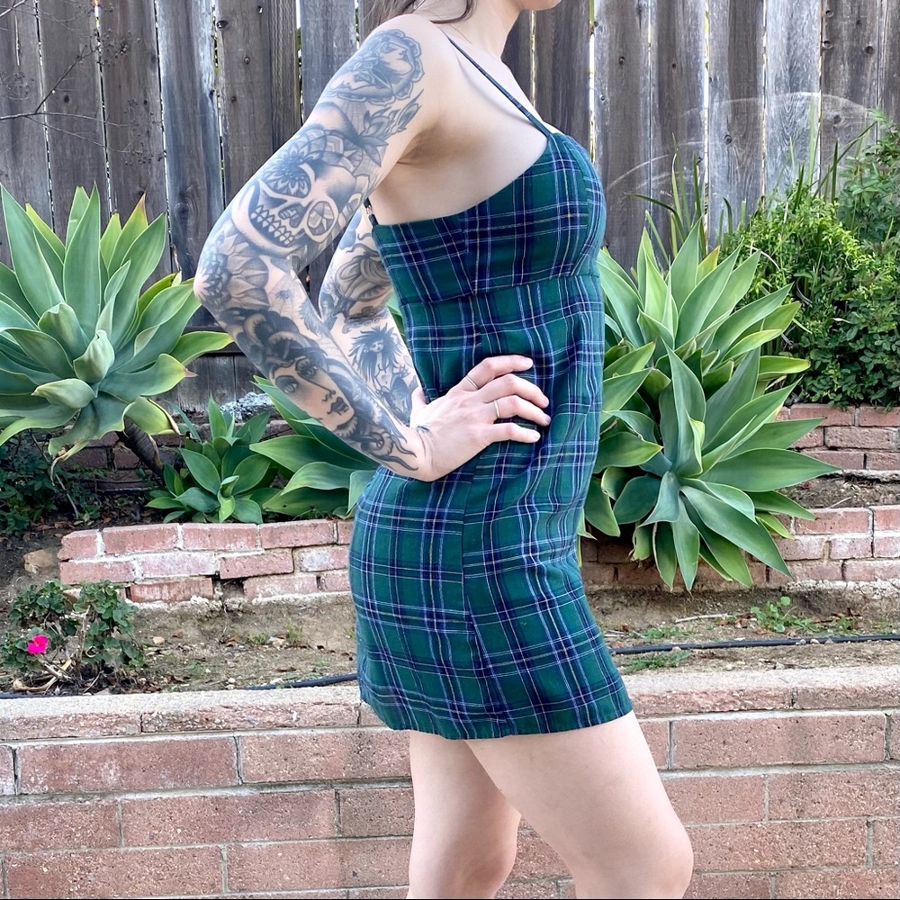 UO Plaid Mini Dress - Picture 3 of 11
